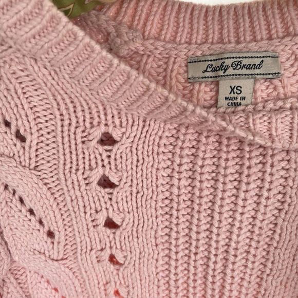 Lucky Women's Pink Long Sleeves Crew Neck Sweater US Size - Extra Small - Picture 11 of 16